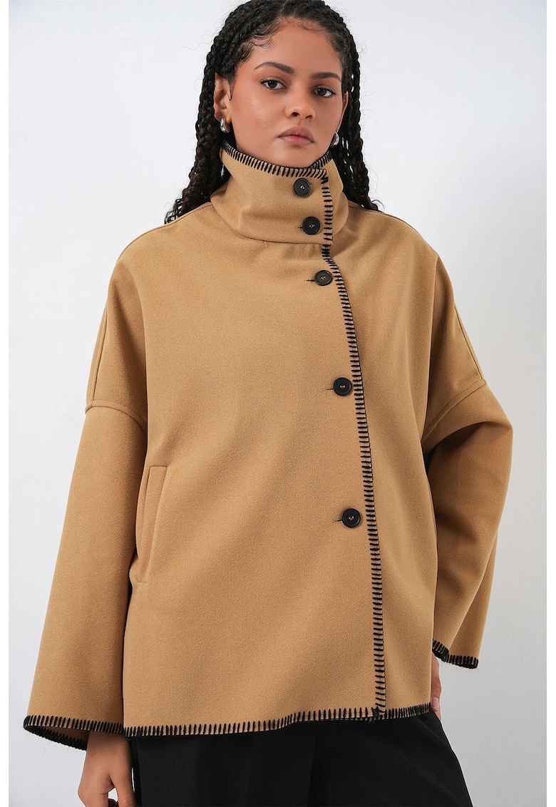 Jacheta dama - galben chihlimbar - textil