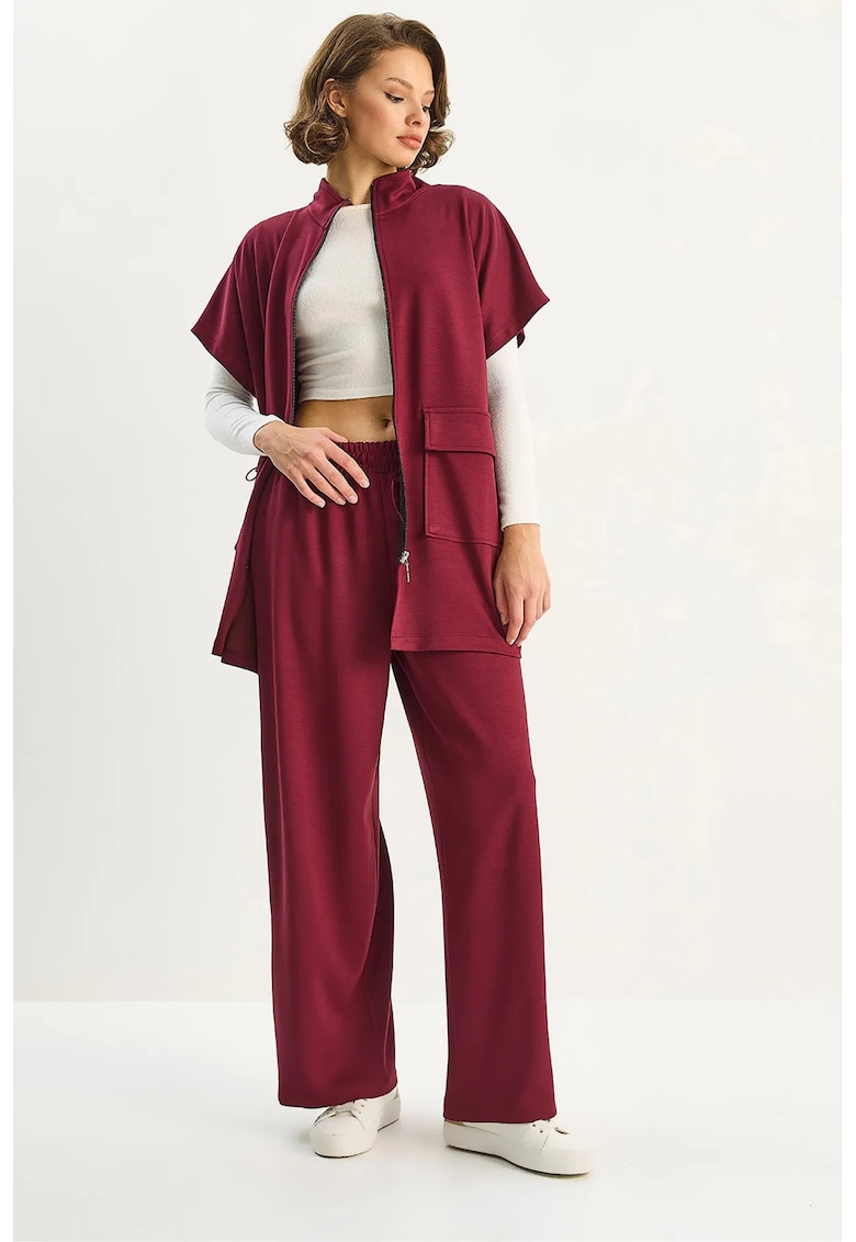 Set compleu din doua piese - oversized - rosu