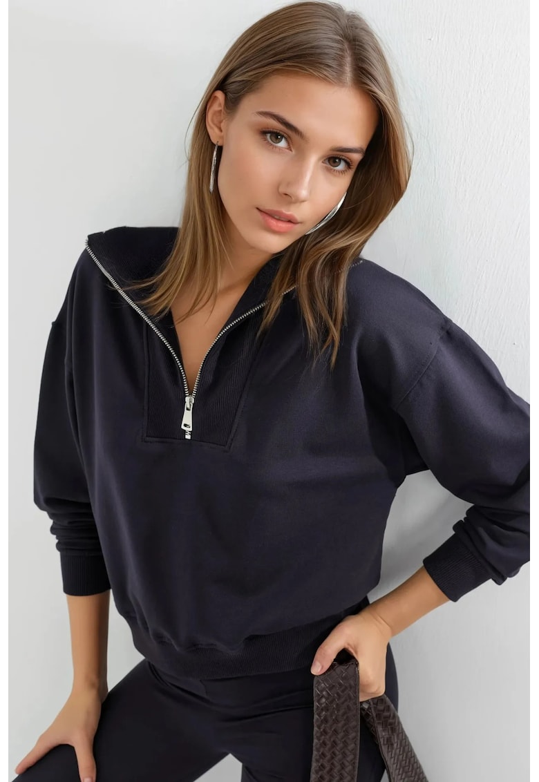 Hanorac Relaxed Fit - Bleumarin - Textil