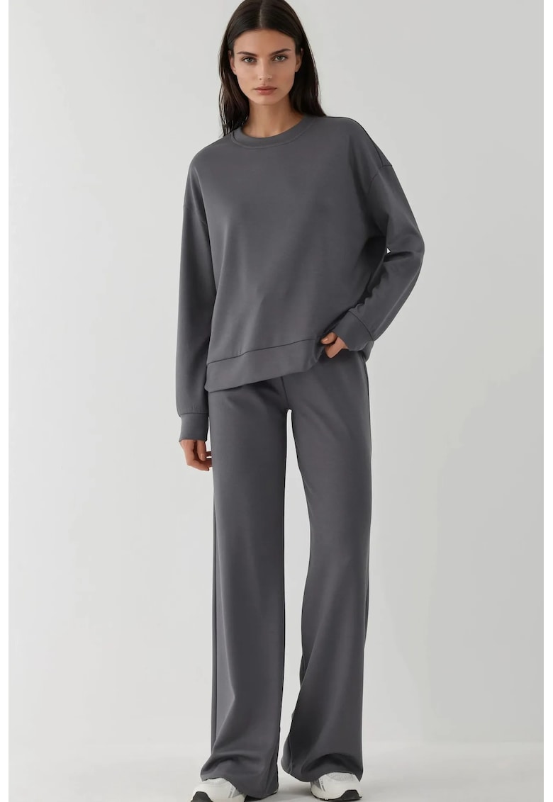 Set compleu din doua piese - gri inchis - jerseu
