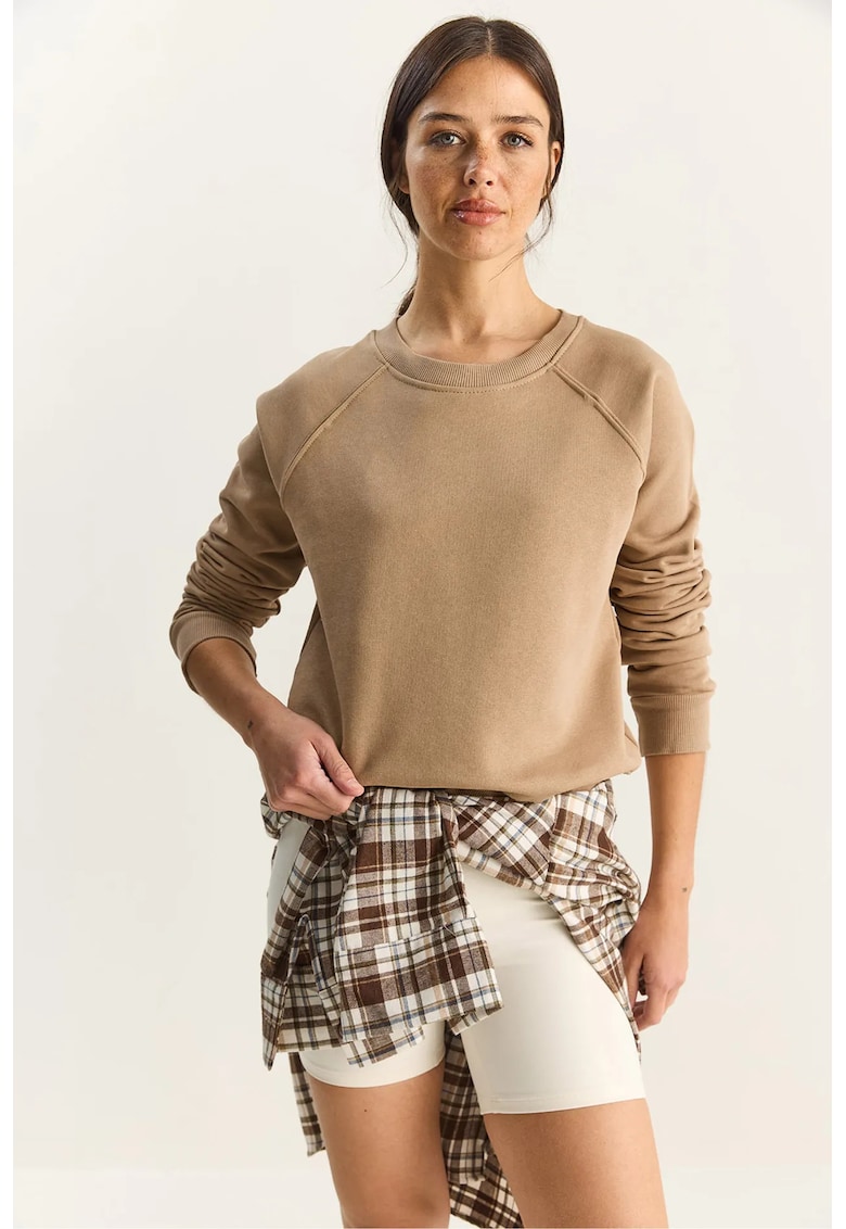 Hanorac dama - Bej Natural - tricotat