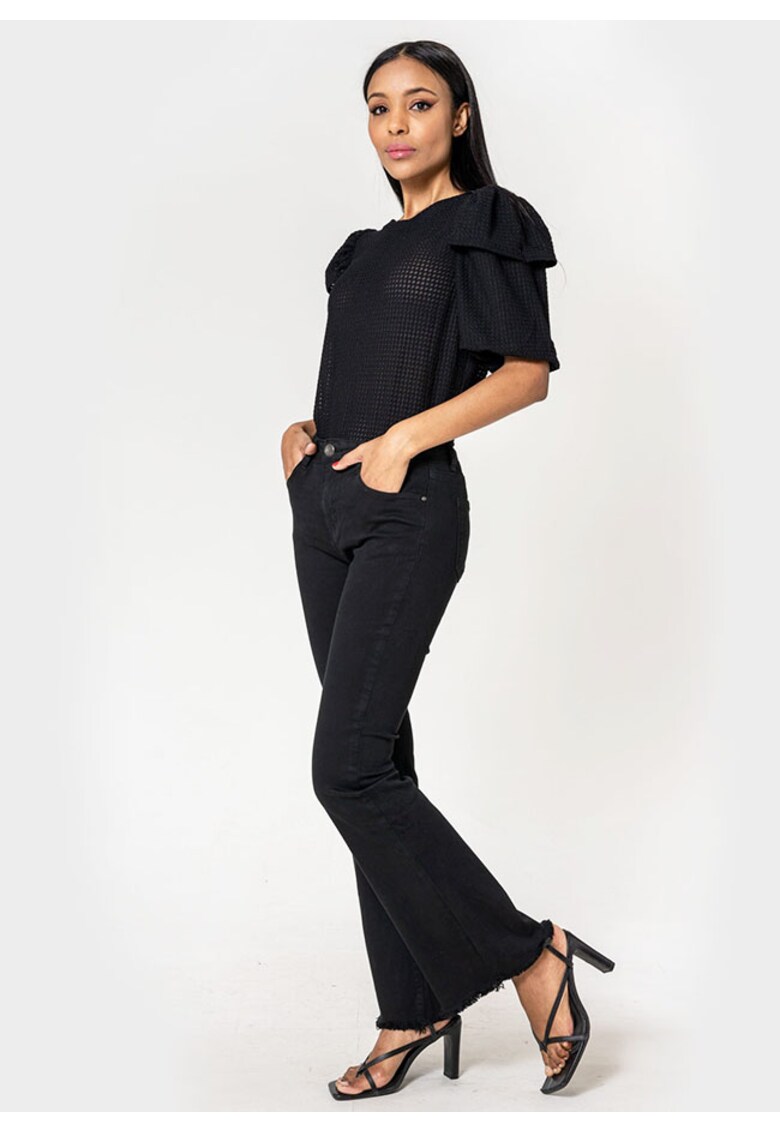 Pantaloni negri Evazati J230-1 M7 19100