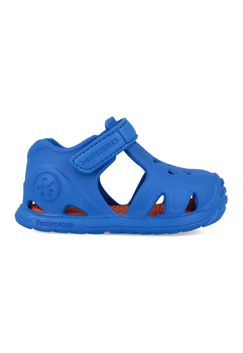 Sandale cu decupaje si velcro - Albastru royal