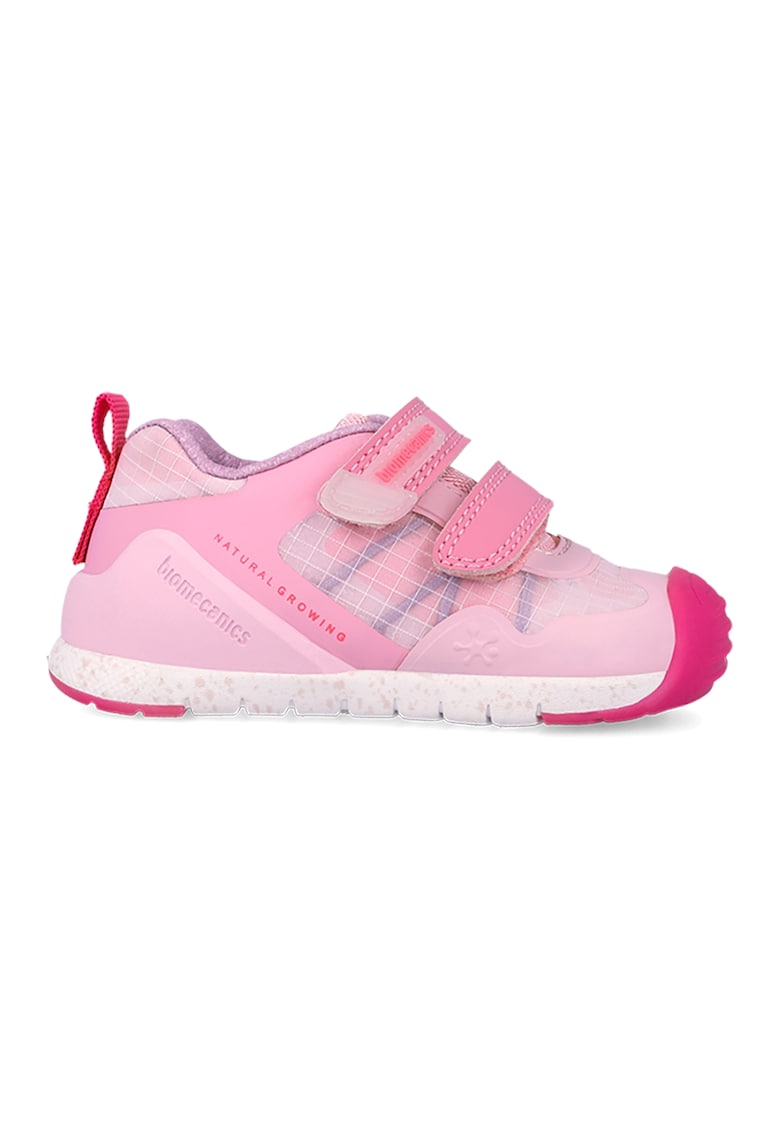 Pantofi sport din piele ecologica si material textil - Roz deschis/Roz aprins/Roz pastel
