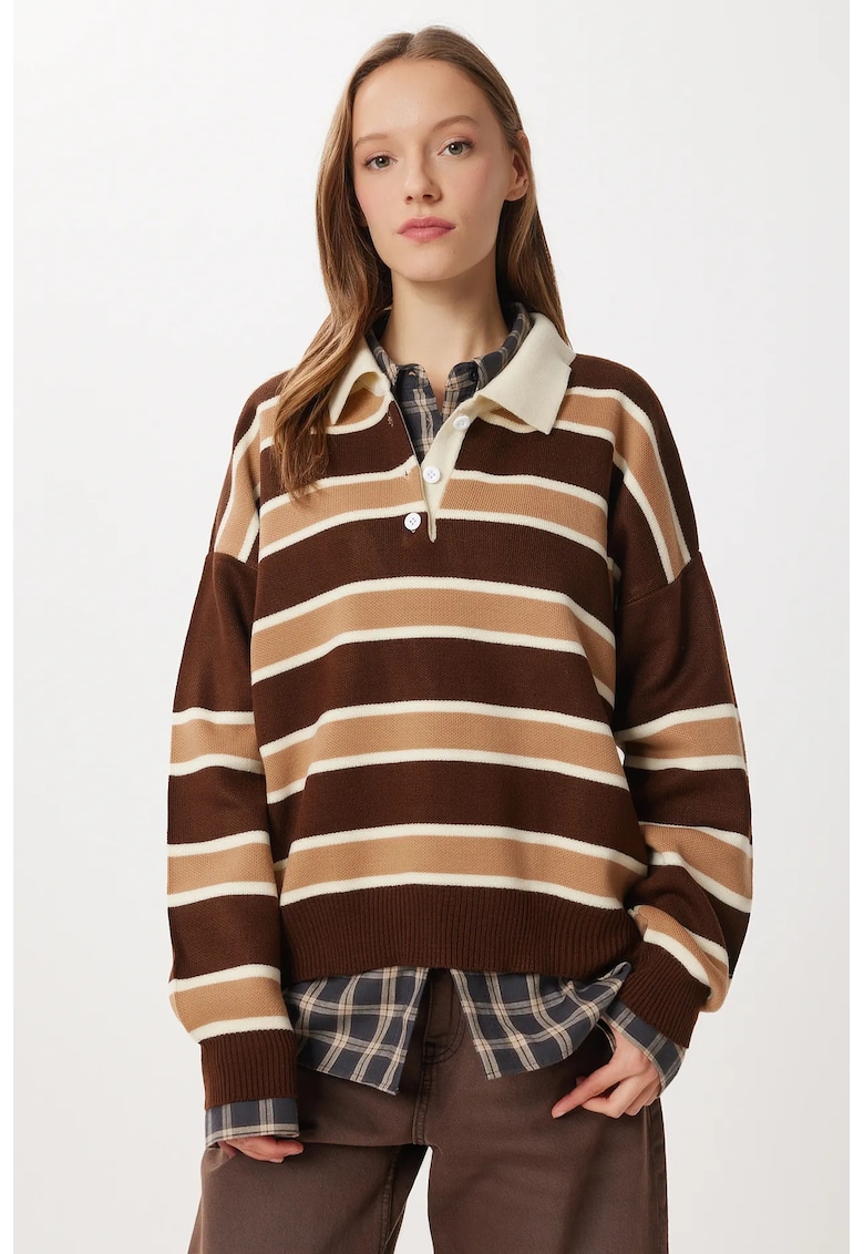 Pulover dama Happiness Istanbul - maro - One Size