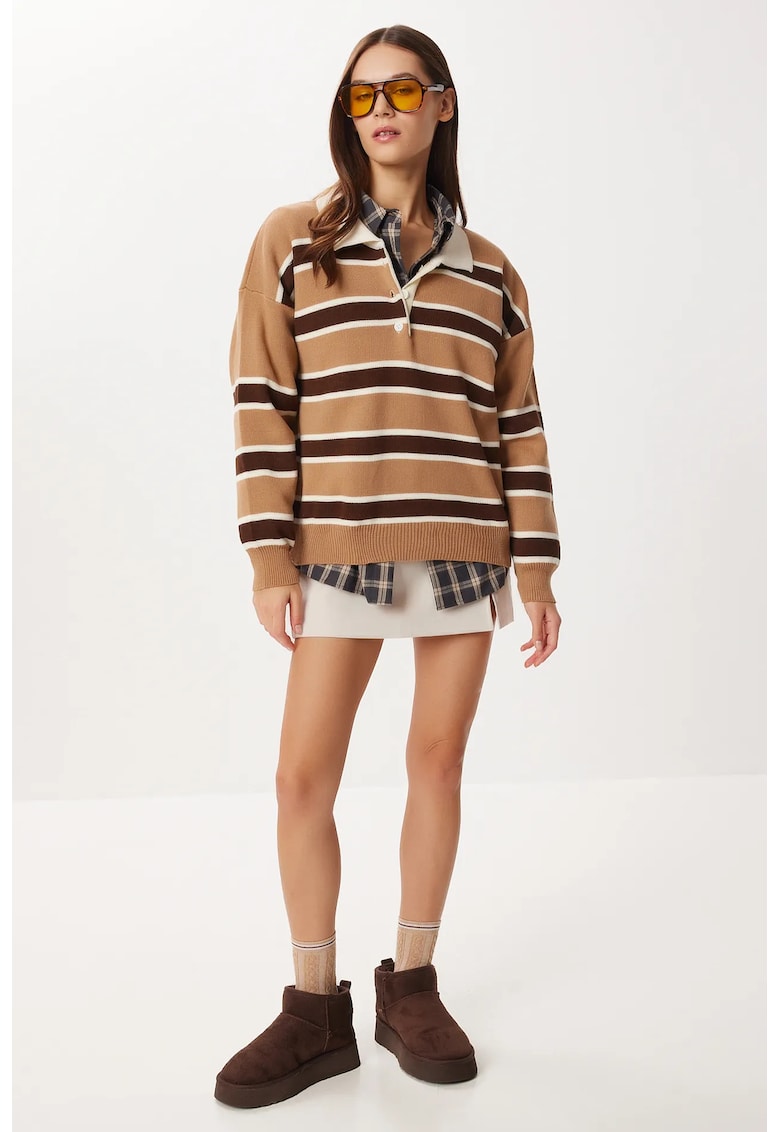 Pulover dama Happiness Istanbul - maro - One Size