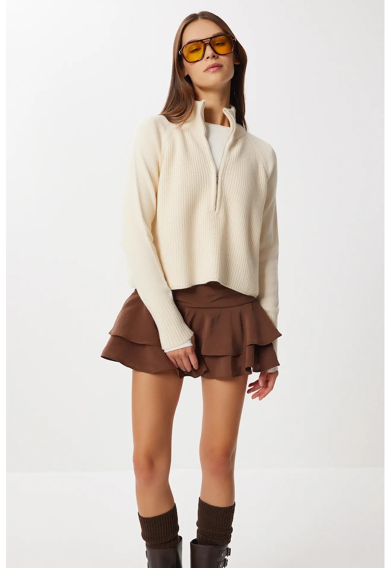 Pulover dama Happiness Istanbul - crem - One Size