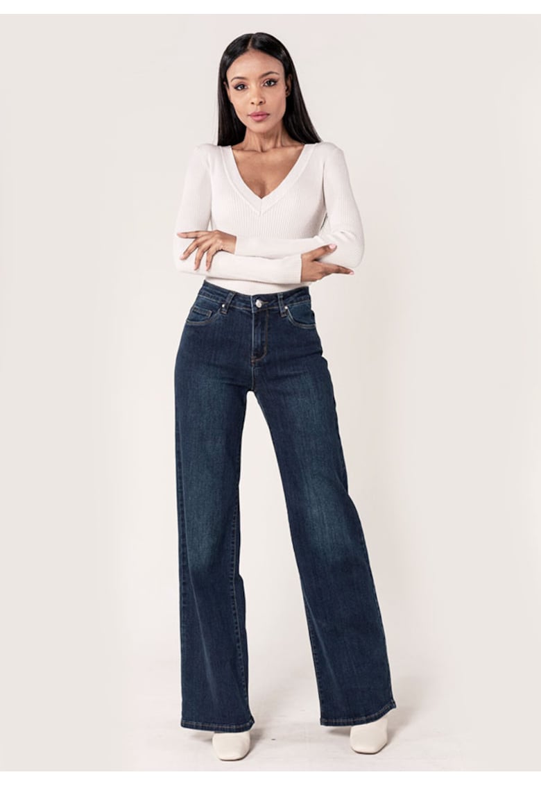 Blugi Dama Evazati Albastru Inchis P211-2 M8 19133 - Albastru inchis