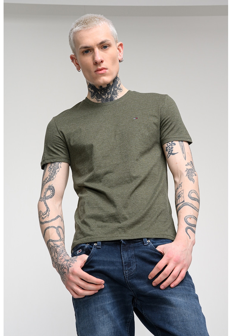 Tricou slim fit - Verde inchis