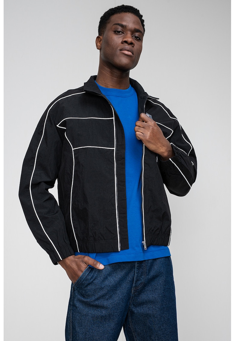 Jacheta cu garnituri contrastante - Alb/Negru