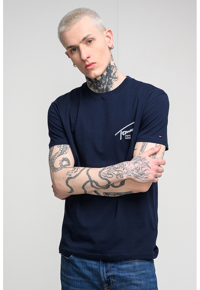 Tricou cu imprimeu logo - Bleumarin