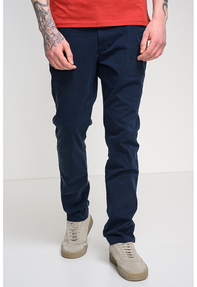 Pantaloni chino Scanton - Bleumarin