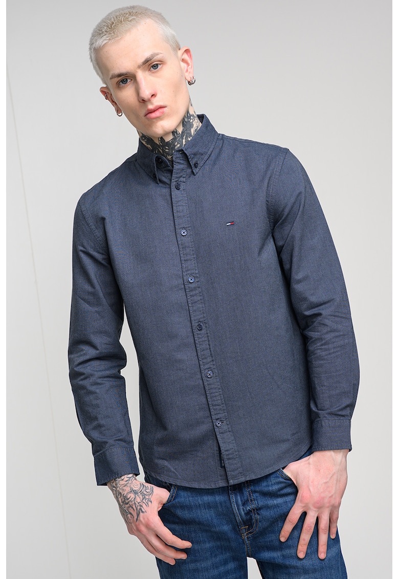 Camasa regular fit cu guler fixat cu nasturi - Albastru ultramarin