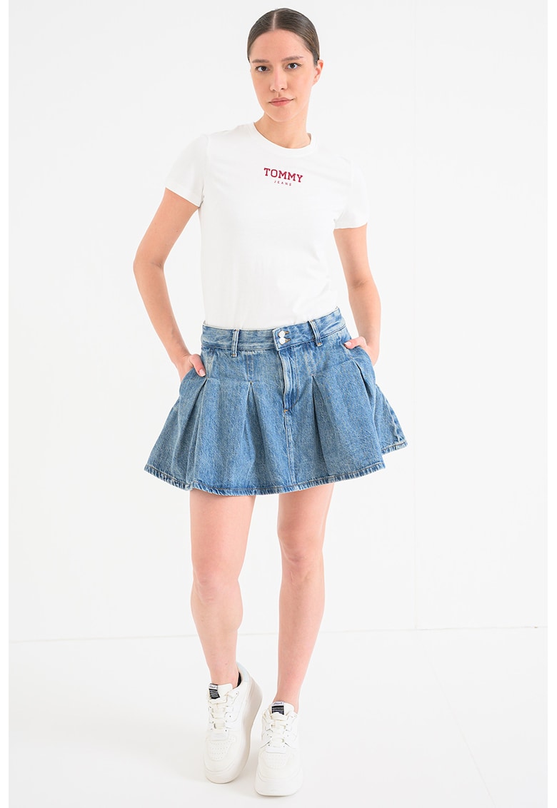 Tricou de bumbac cu logo - Alb