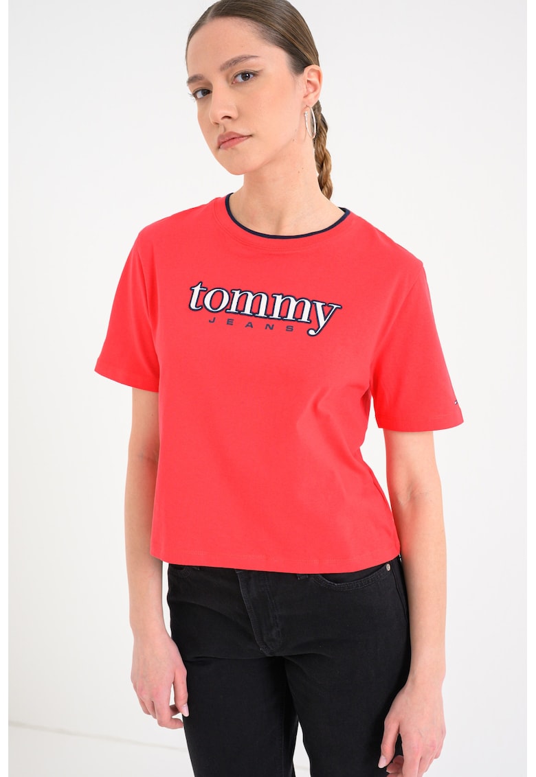 Tricou cu imprimeu logo - Rosu