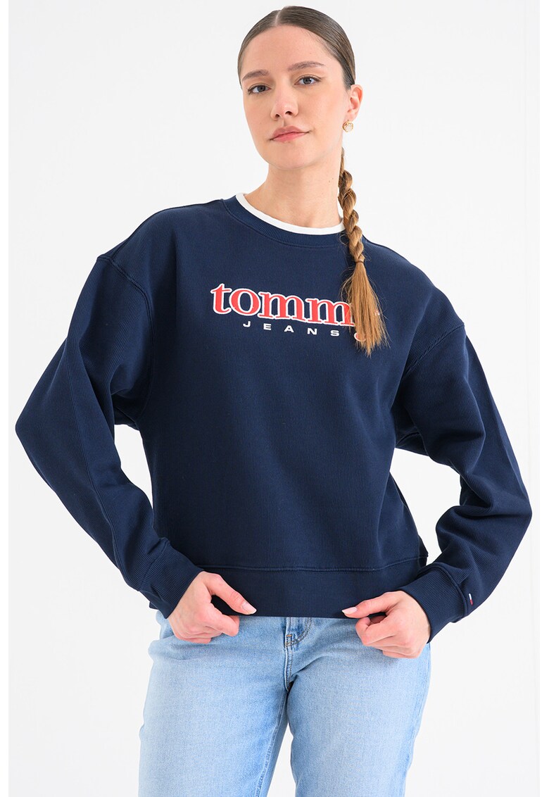 Bluza de trening cu imprimeu logo - Bleumarin