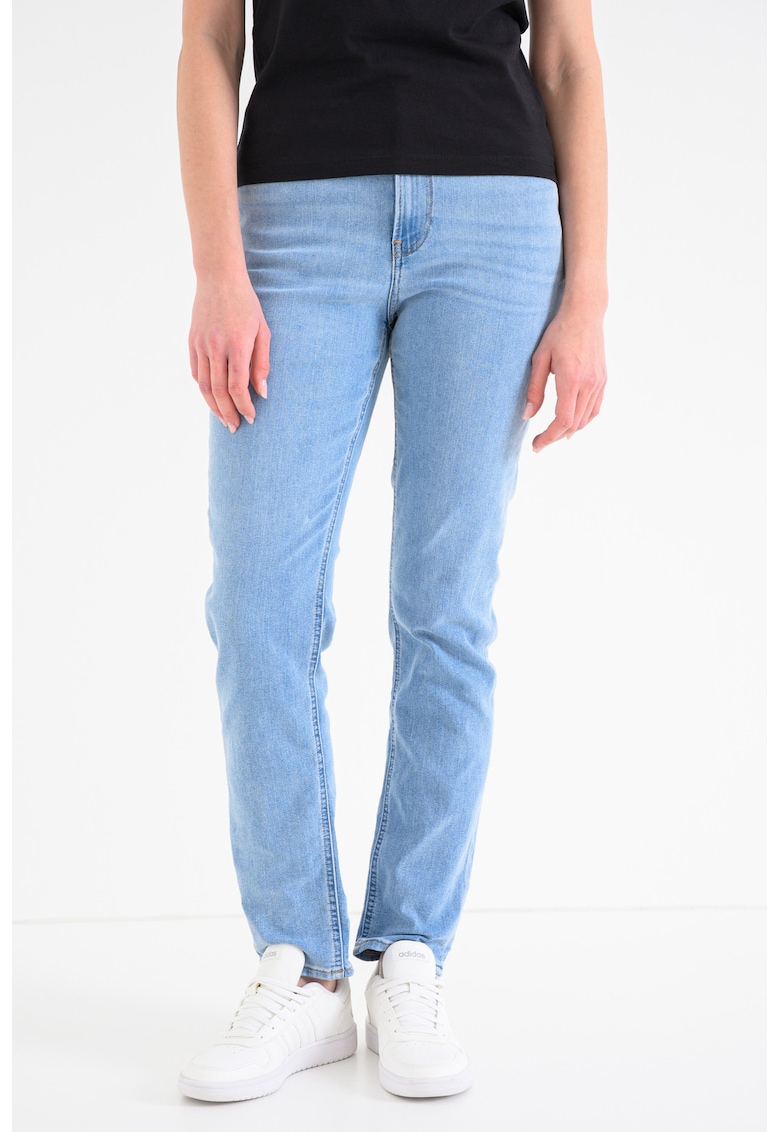 Blugi cu talie inalta si 5 buzunare - Albastru deschis