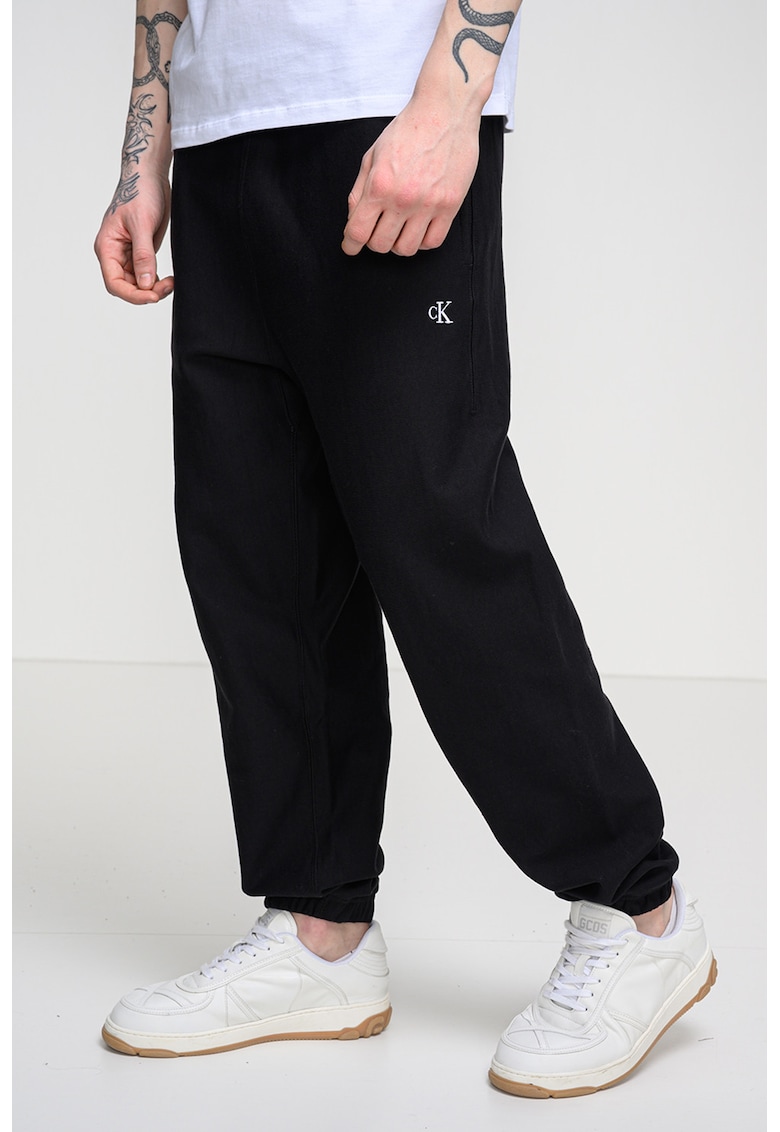 Pantaloni de trening cu talie elastica - Negru