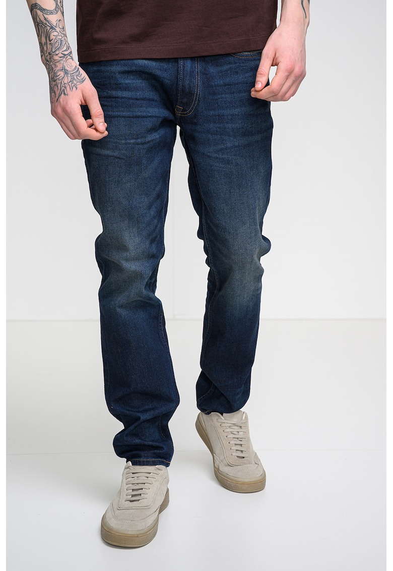 Blugi slim fit uni - Bleumarin