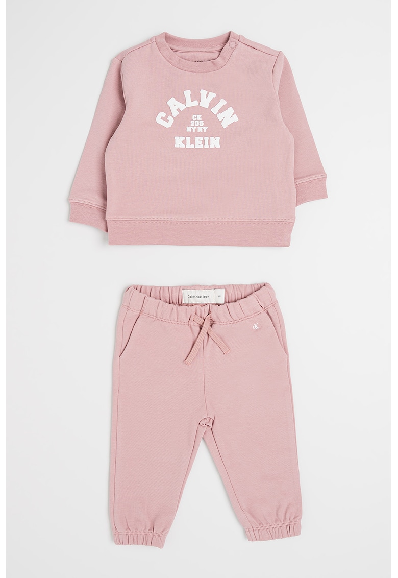 Set de pantaloni de trening si bluza de trening din amestec de bumbac - Roz prafuit