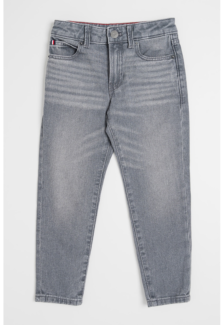 Blugi drepti cu talie medie - Gri inchis