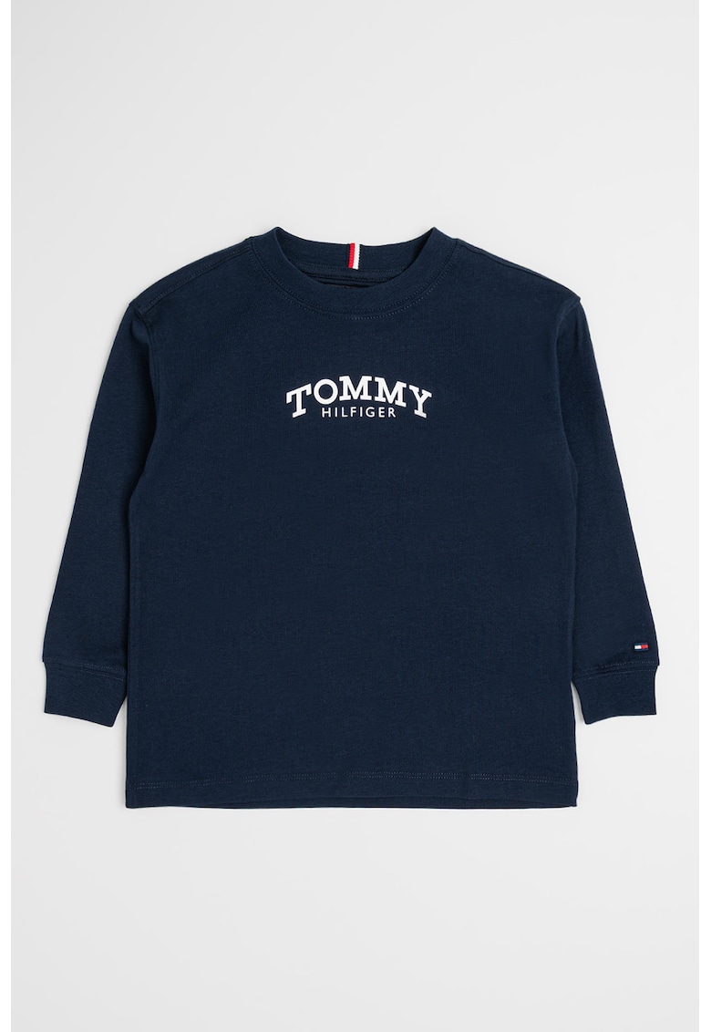 Bluza de bumbac cu imprimeu logo pe piept - Bleumarin