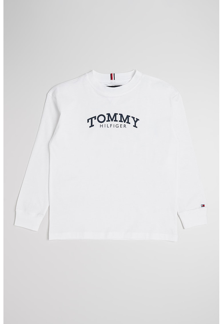 Bluza de bumbac cu imprimeu logo pe piept - Alb optic