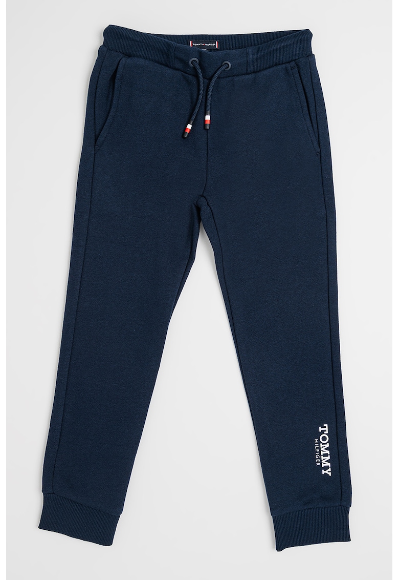 Pantaloni de trening cu imprimeu logo lateral - Bleumarin