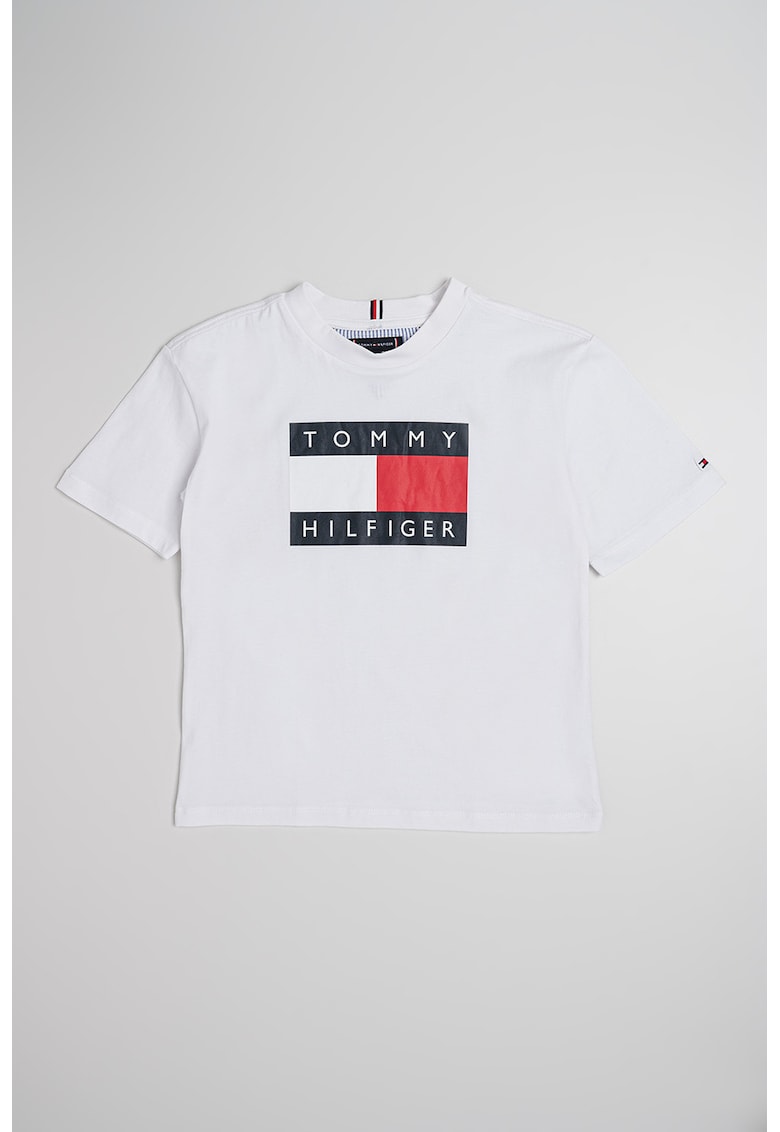 Tricou cu imprimeu logo Heritage - Alb optic