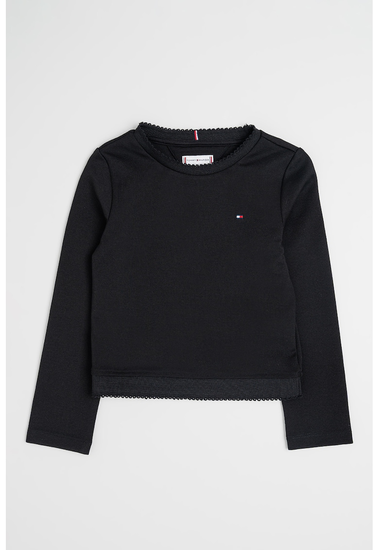 Bluza regular fit cu logo discret - Negru