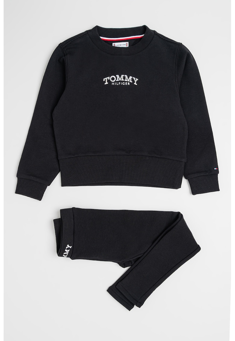 Set de bluza de trening si colanti - 2 piese - Negru