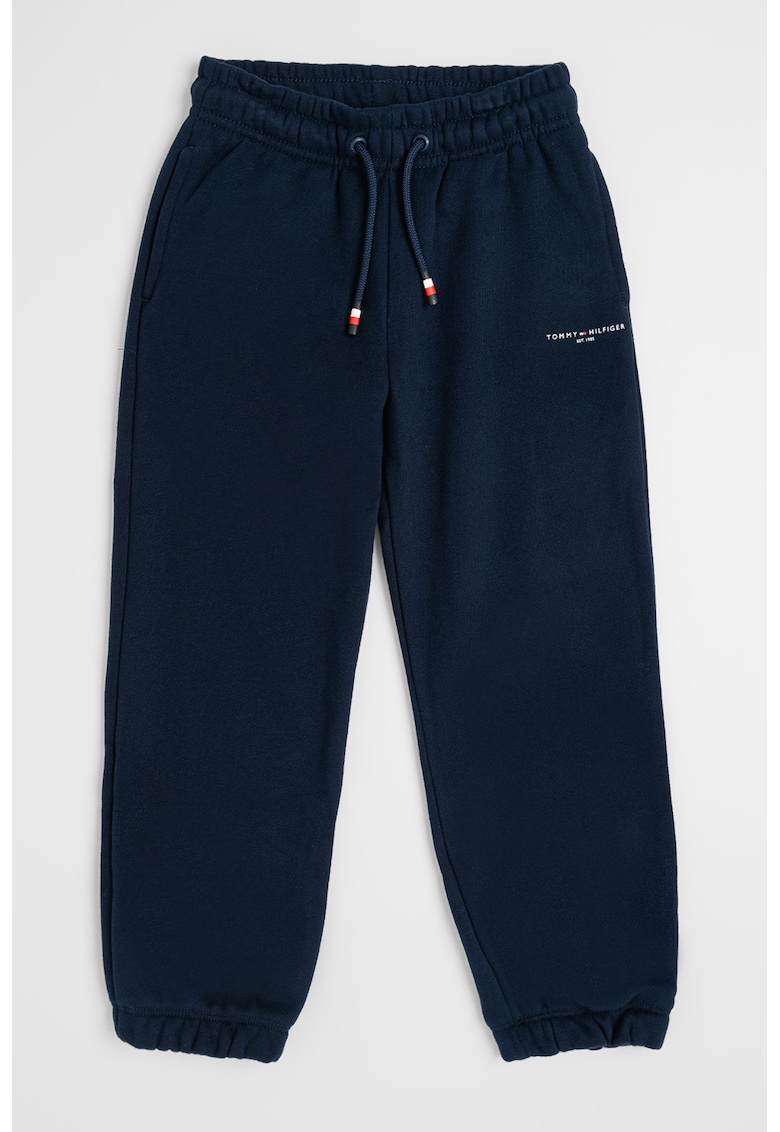 Pantaloni de trening din amestec de bumbac cu croiala relaxed-fit si logo discret - Bleumarin