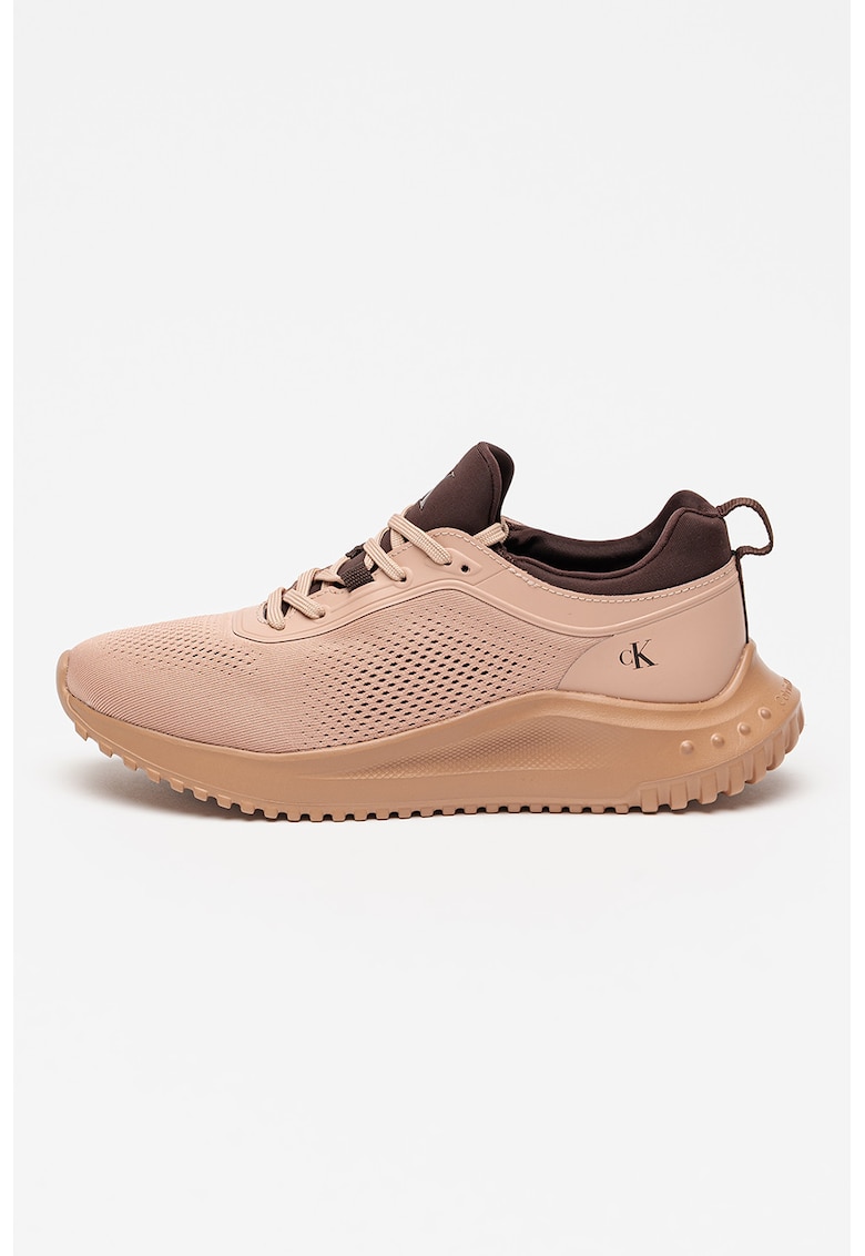 Pantofi sport de plasa respirabila - Maro inchis/Roz prafuit