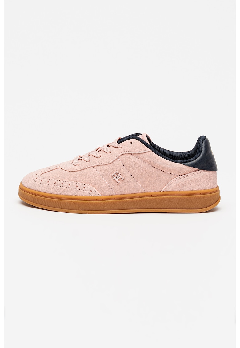 Pantofi sport din piele intoarsa Heritage - Roz deschis/Bleumarin