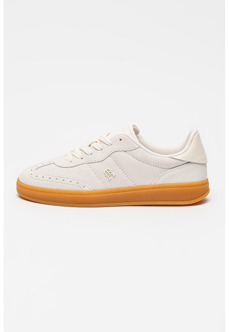 Pantofi sport din piele intoarsa Heritage - Alb