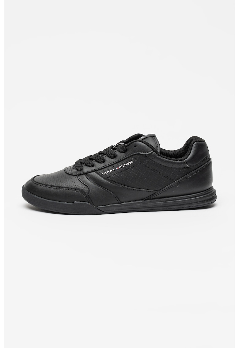 Pantofi sport low-cut de piele - Negru
