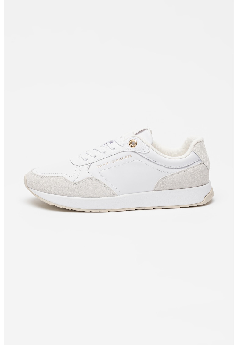 Pantofi sport low-cut de piele - Galben pal/Alb optic