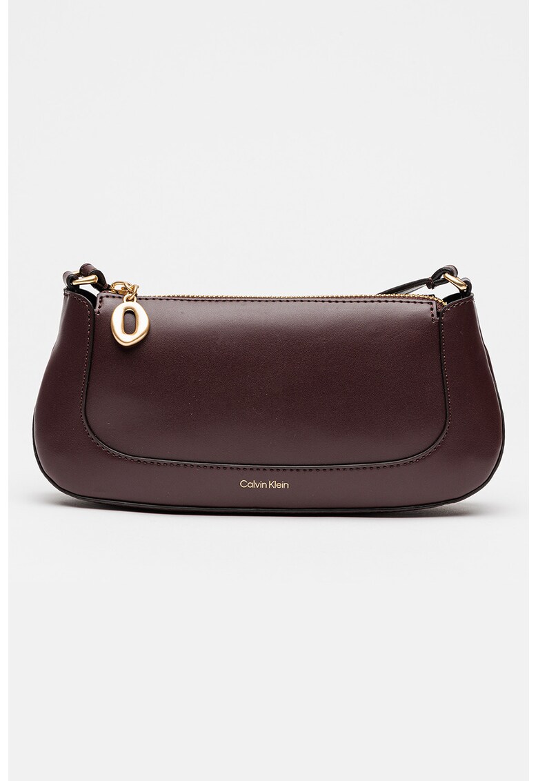 Geanta crossbody de piele ecologica cu bareta ajustabila - Violet tyrian