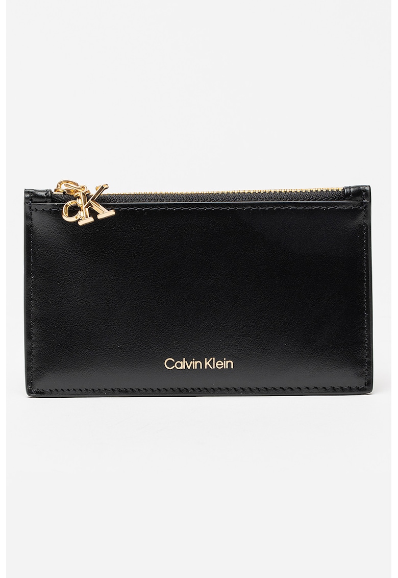 Portcart din piele - Negru