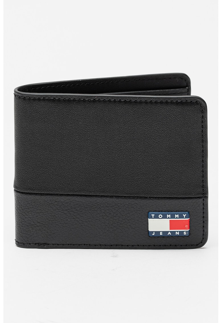 Portofel pliabil cu aplicatie logo Heritage - Negru