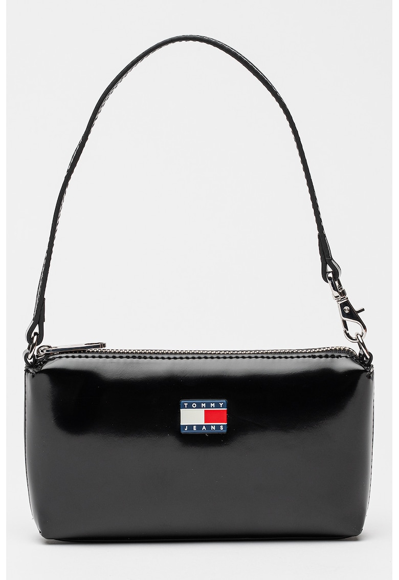 Portofel din piele ecologica cu bareta - Negru