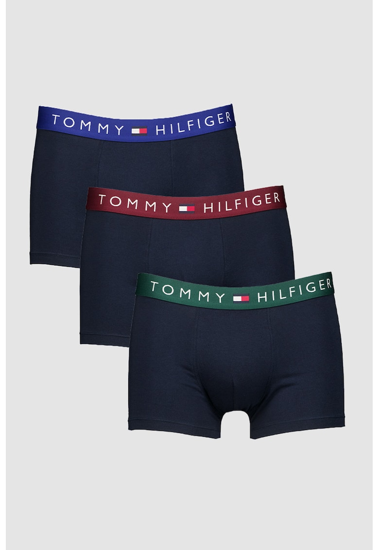 Set de boxeri din amestec de bumbac - 3 perechi - Albastru inchis/Albastru ultramarin