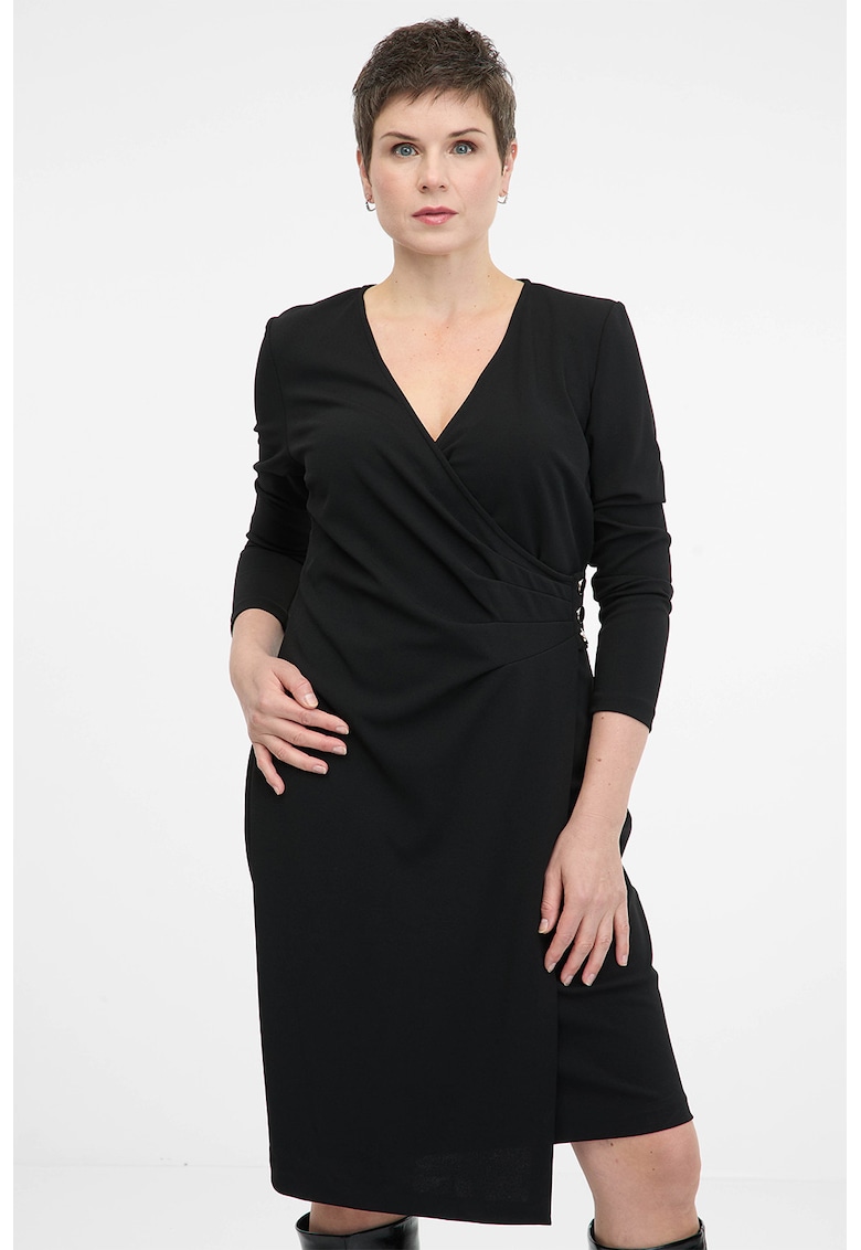 Rochie cu croiala bodycon si model petrecut - Negru