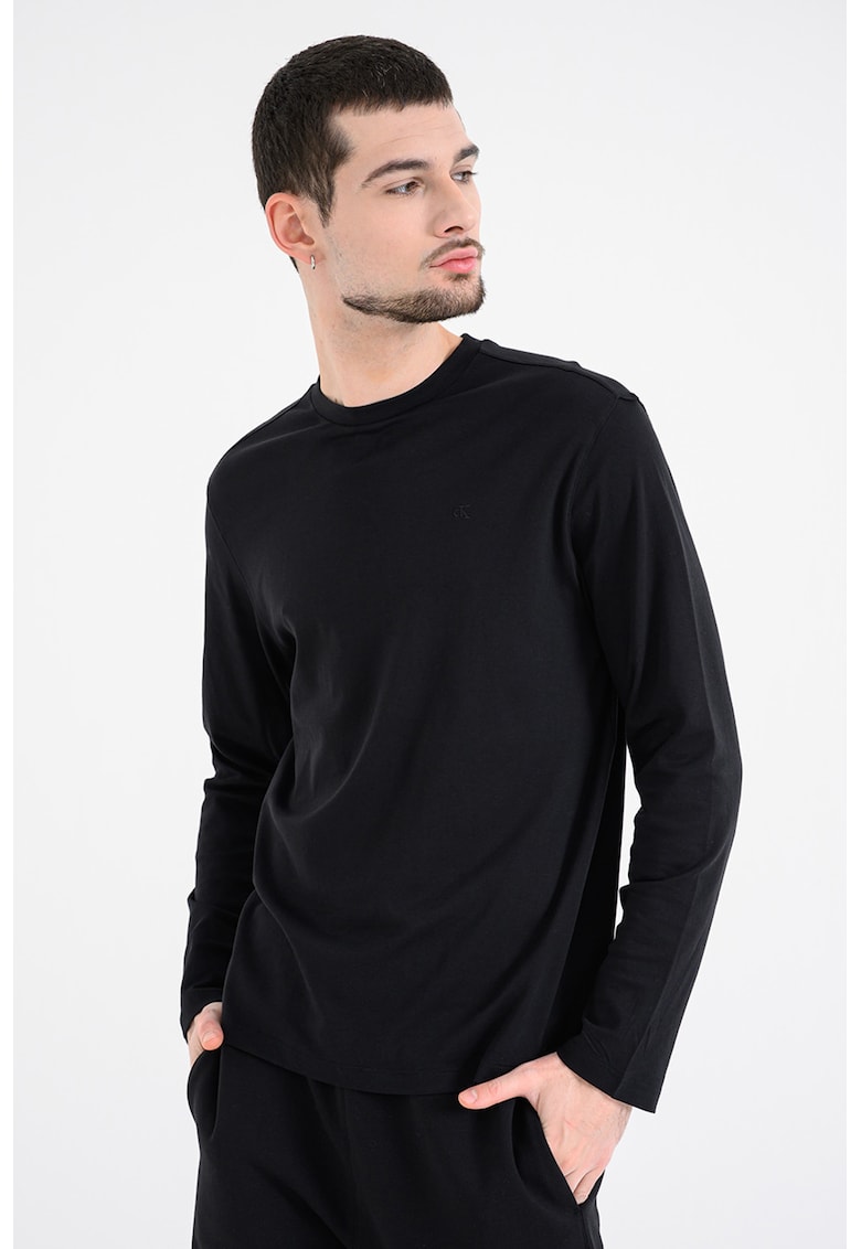 Bluza uni din bumbac - Negru