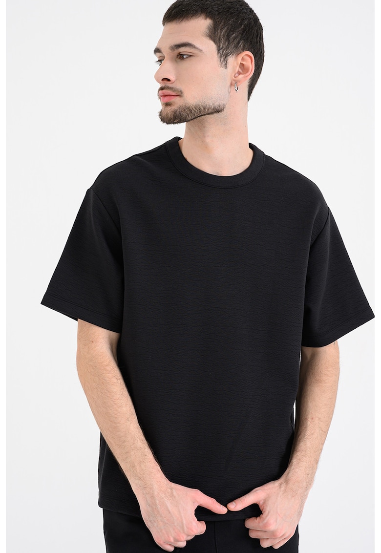 Tricou lejer din amestec de modal - Negru