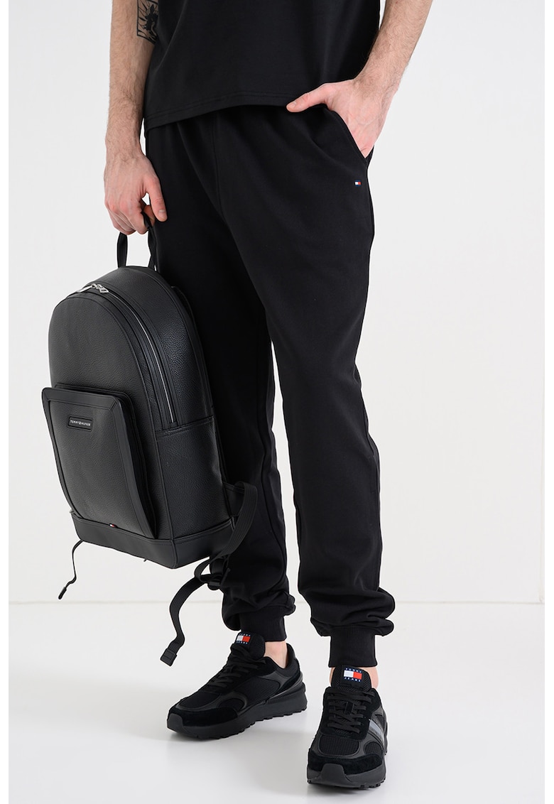 Pantaloni de trening cu buzunare oblice - Negru