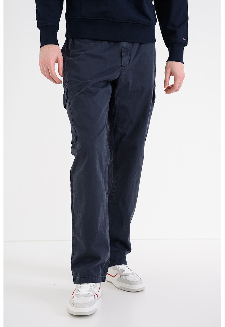 Pantaloni cargo cu croiala dreapta Denton - Bleumarin