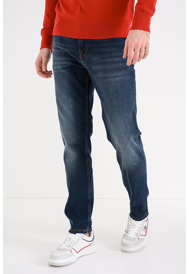 Blugi drepti Denton - Bleumarin