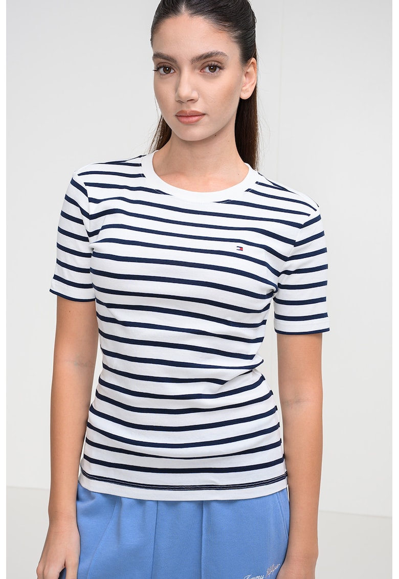 Tricou slim-fit cu decolteu la baza gatului Cody