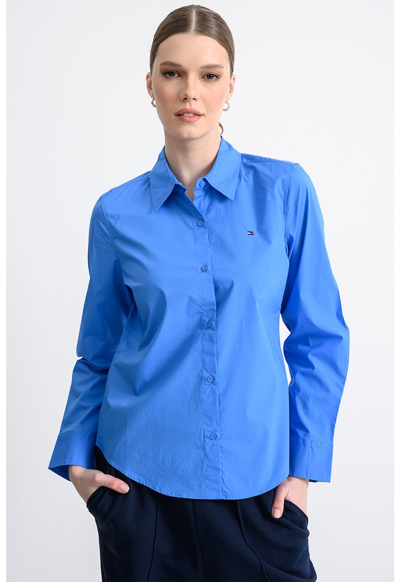 Camasa regular fit cu guler ascutit - Albastru